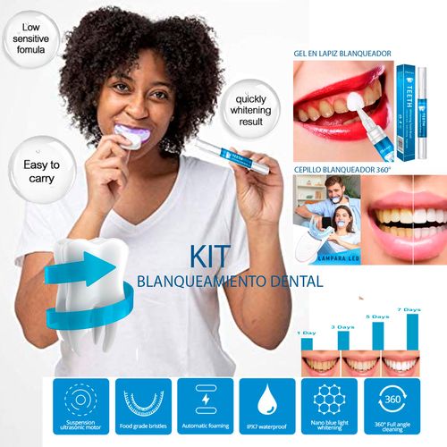 kit blanqueamiento dental profesional portable sin cables