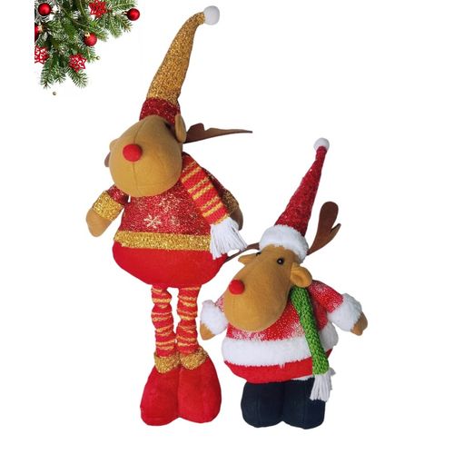 Trio muñeco Renos patilargas de navidad adornos navideños