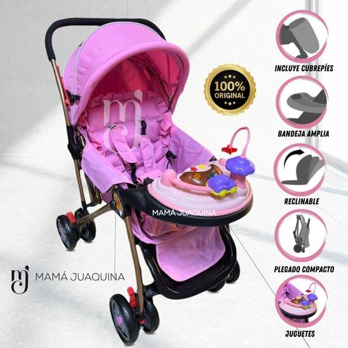 COCHE CUNA MUSICAL «MAXI SUMMER II» ROSA