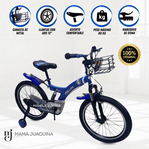 Bicicleta Aro 12 «PHILLIPS» Azul