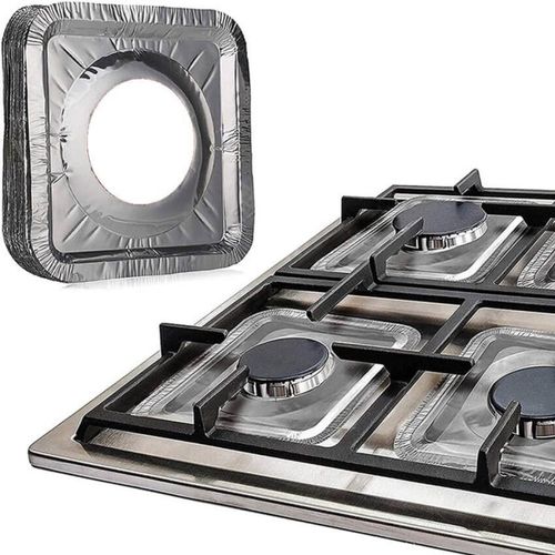 Pack x 25 Protector De Hornilla De Cocina - Aluminio Plateado