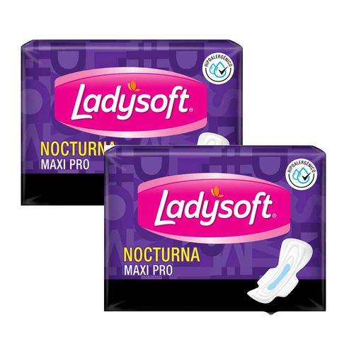 Pack Toallas Higiénicas LADYSOFT Nocturna Maxi Pro Paquete 24un x2un