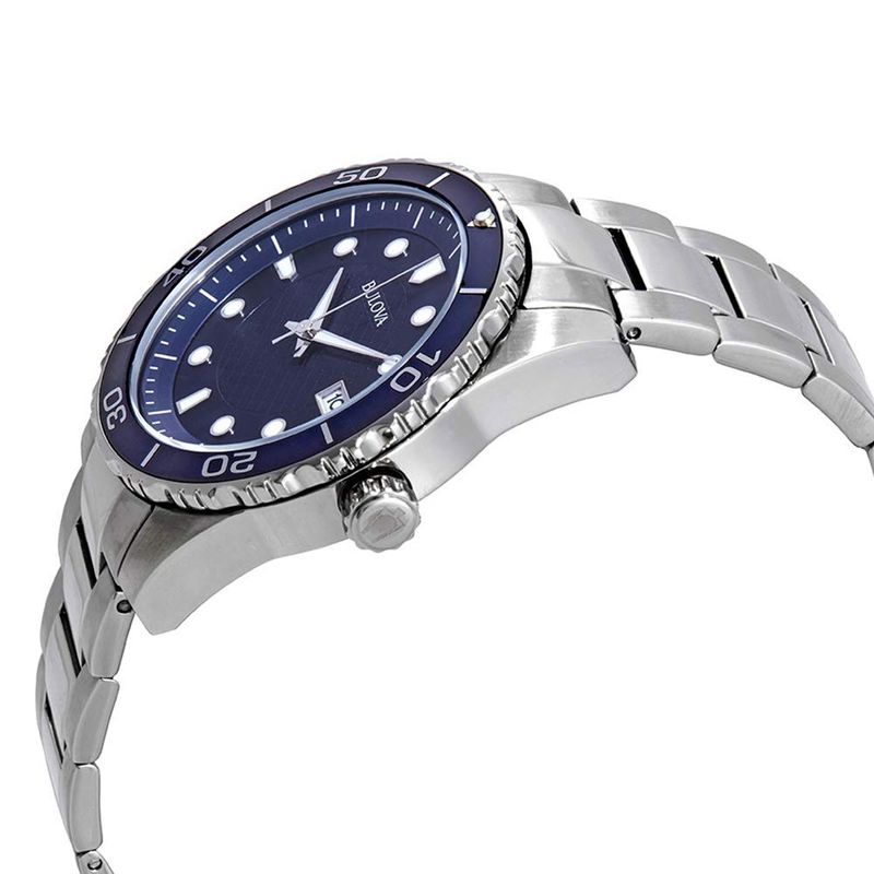 Reloj-Bulova-98A194-Fecha-Acero-Inoxidable-Plateado-Dial-Azul