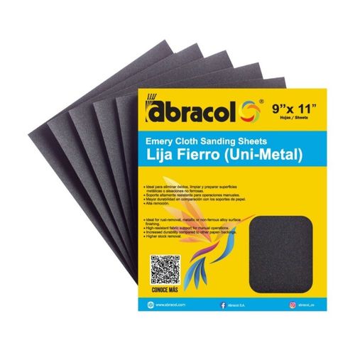 Lija para fierro Abracol Grano 80