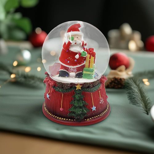 Bola de nieve Papa Noel Árbol 9cm Colección Roja Orange