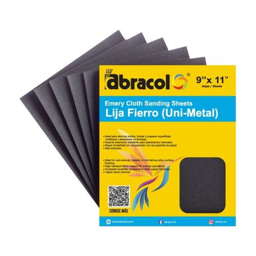 Lija para fierro Abracol Grano 120