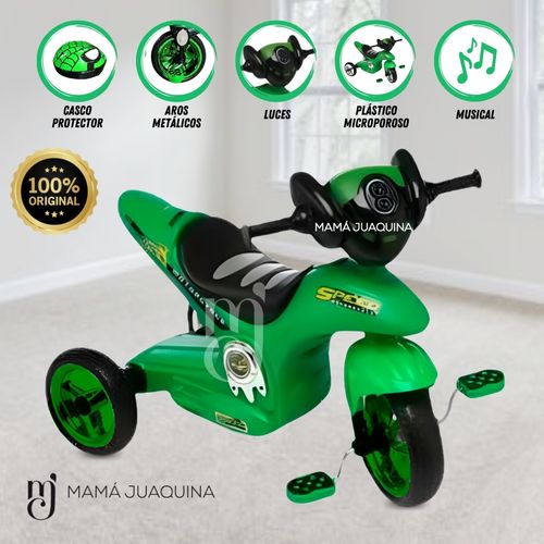 TRIMOTO A PEDAL «SERVANN» VERDE