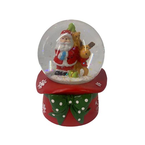 Adorno De Navidad Bola De Nieve Santa 6.5 Cm