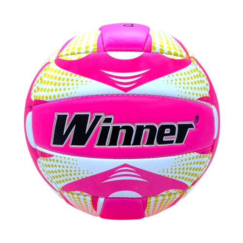 PELOTA PARA VÓLEY ACOLCHADA COSIDO TALLA 5 WINNER FUCSIA/AMARILLO