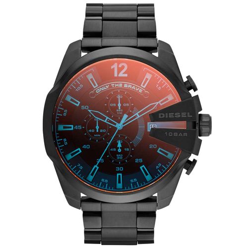 Reloj Diesel Mega Chief DZ4318 Fecha Cronómetro Cristal Iridiscente