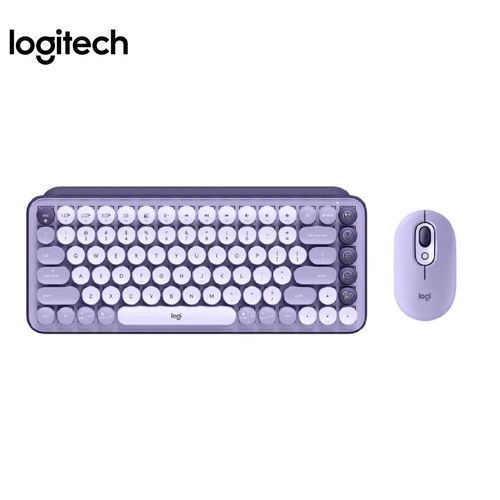 Kit Teclado Logitech Pop Keys Mecánico + Mouse  Lavender