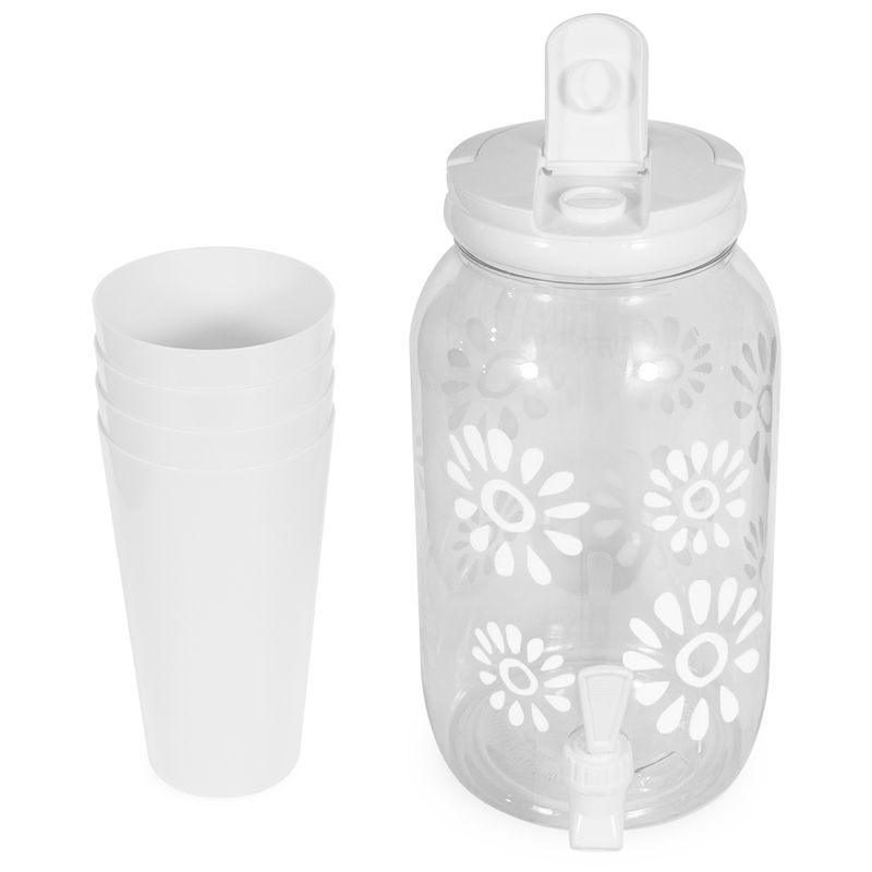 Set-de-Dispensador-de-Agua-35-L-Kawaii---4-Vasos-S11-Blanco