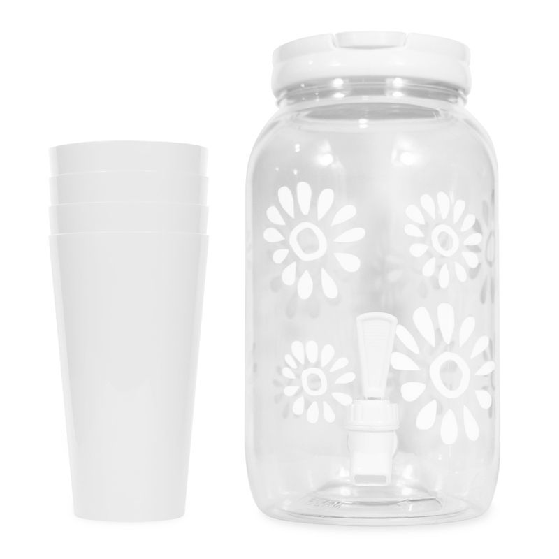 Set-de-Dispensador-de-Agua-35-L-Kawaii---4-Vasos-S11-Blanco