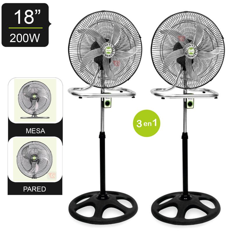 Combo-Ventilador-Pedestal-18-200W-BK-8219VI-NG