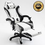 Silla-Gamer-Ergonomica-Dreizt-Shine-Series-Blanco-con-Posapies-Reclinable