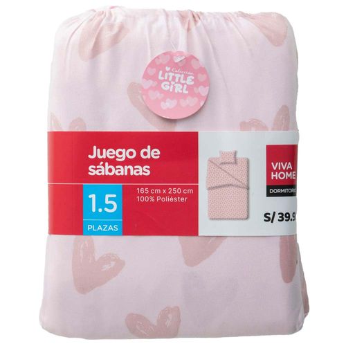 Sábanas VIVA HOME Lit Girl 1.5 Plazas