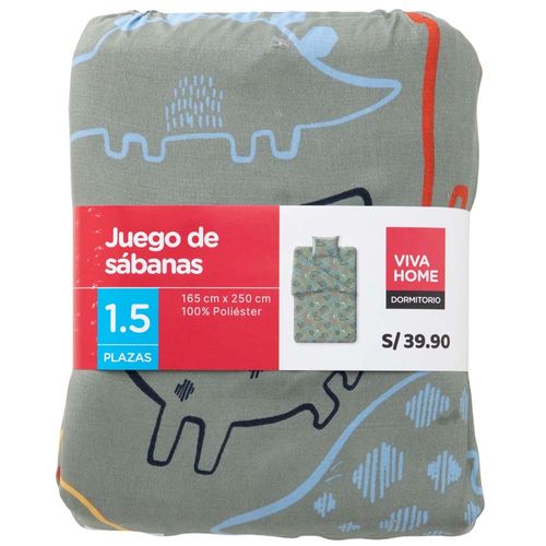 Sábanas VIVA HOME Dino 1.5 Plazas