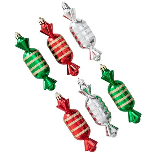 Set de Adornos para Árbol DECO HOME Caramelos 6un Dul N