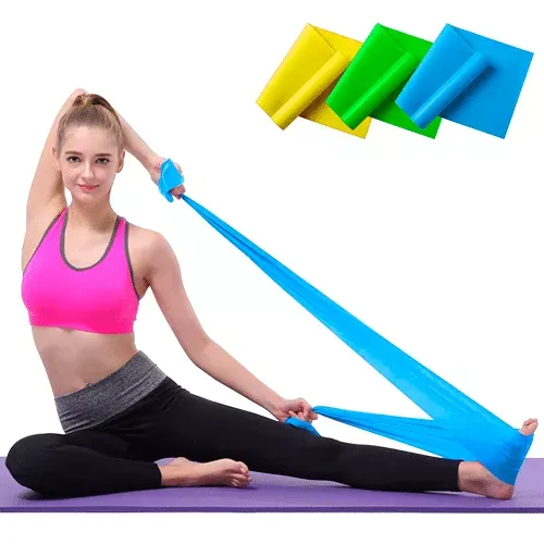 Bandas Ligas Elásticas abiertas Pilates Kit 3 Niveles yoga