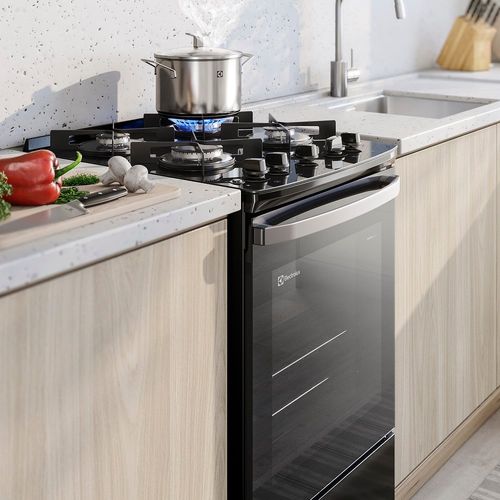 Cocina de pie Electrolux 4 quemadores FE4GP Negro (MUNDO ELECTRONICO)