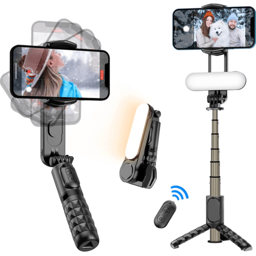 Estabilizador Gimbal de Cardán Q09 para celulares Negro