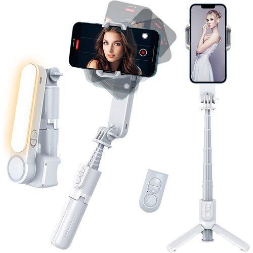 Estabilizador Gimbal de Cardán Q09 para celulares  Blanco