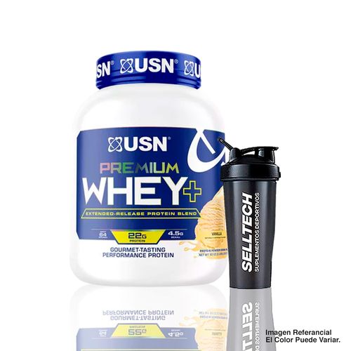 Proteína USN Premium Whey + 5lb Vainilla + Shaker