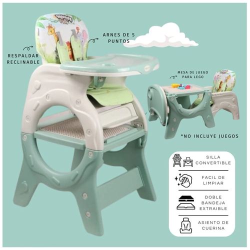 SILLA CARPETA DONNA COMEDOR PARA BEBES VERDE (MUNDO ELECTRONICO)