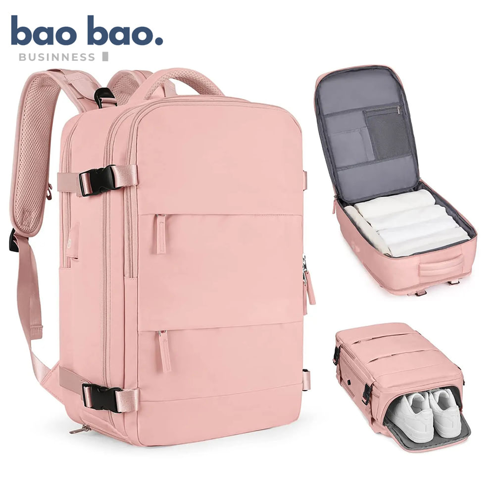 Mochila para Mujer Grande para Viajes Paseo Maleta de Viaje Impermeable Rosado Shopstar