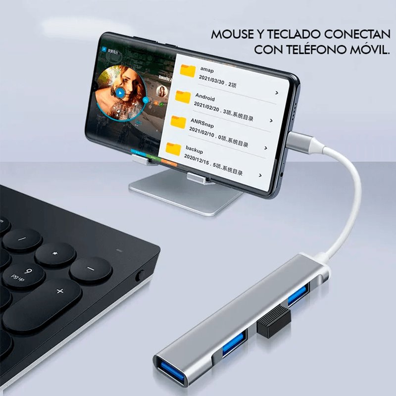 Adaptador-tipo-C-a-4-Puertos-USB-30-y-20
