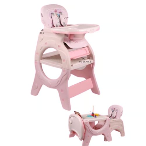 SILLA CARPETA 4 EN 1 DONNA COMEDOR PARA BEBES ROSADO (MUNDO ELECTRONICO)