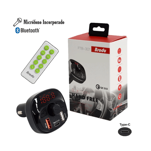 Transmisor Fm Bluetooth Mp3 Manos Libres Autos Camionetas