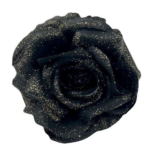 Rosa Negra con Glitter 12cm Colección Negra