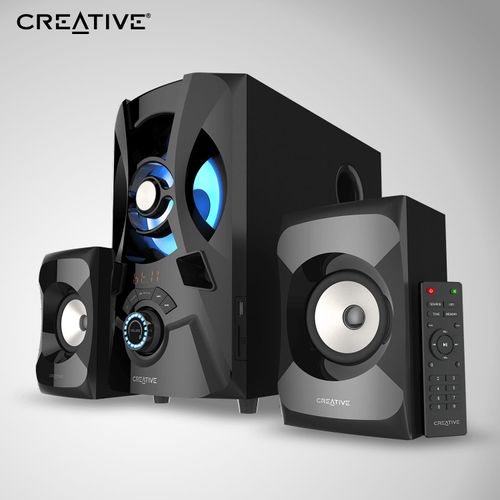 PARLANTE CREATIVE E2900 2.1 60W/120W  BT/ FM/ USB/ SD/ 3.5MM 220V LUZ LED