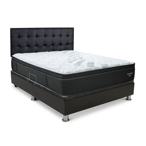 Dormitorio Divan Laqueada Negro Futurepedic 2Plazas