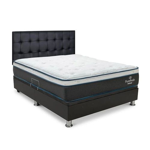 Dormitorio Divan Laqueada Negro Pure Fresh Queen