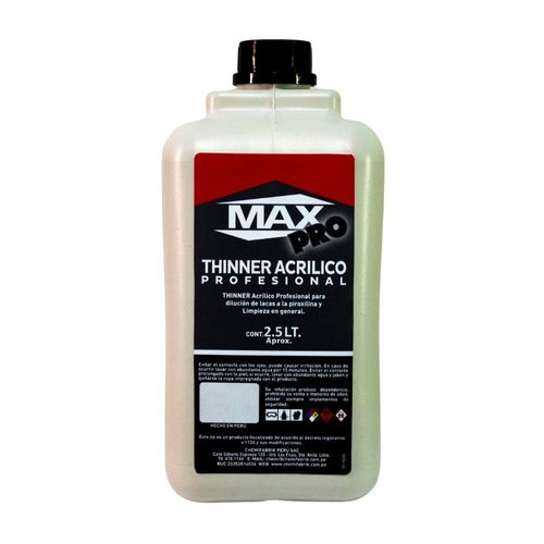 Thinner Acrílico Max Pro 2.5L