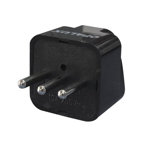 Adaptador 3 en linea Negro 10amp 250vac Opalux