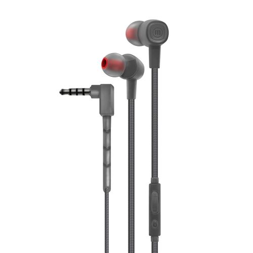 Audífono Earphones 3.5 Trenzado Gris Maxell SIN-8