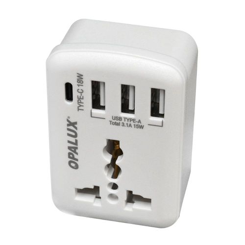 Adaptador Plano 3 Usb 1 Tipo C Opalux