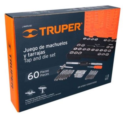 Juego machos y tarrajas saca roscas, 60 piezas  - TRUPER