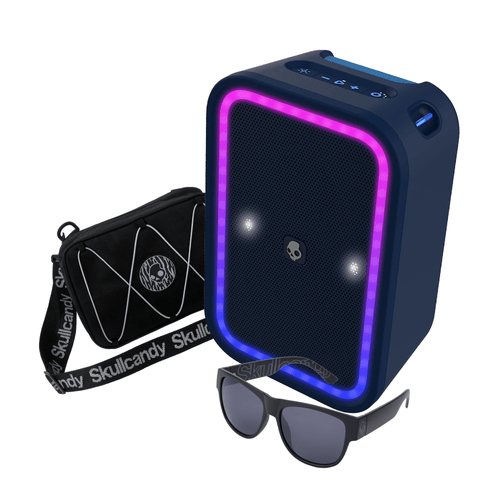 Parlante Inalámbrico Skullcandy Stomp Azul + Gratis: Lentes Bold UV400 Black + Morral Sidebag Black