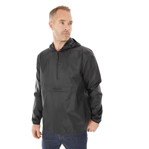 Chubasquero de montaña y trekking media cremallera Hombre Quechua Raincut Talla S-M