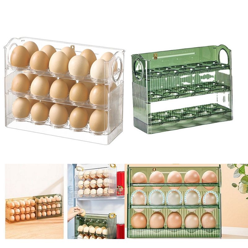 Porta-huevos-organizador-acrilico-3-niveles-para-30-huevos---Blanco