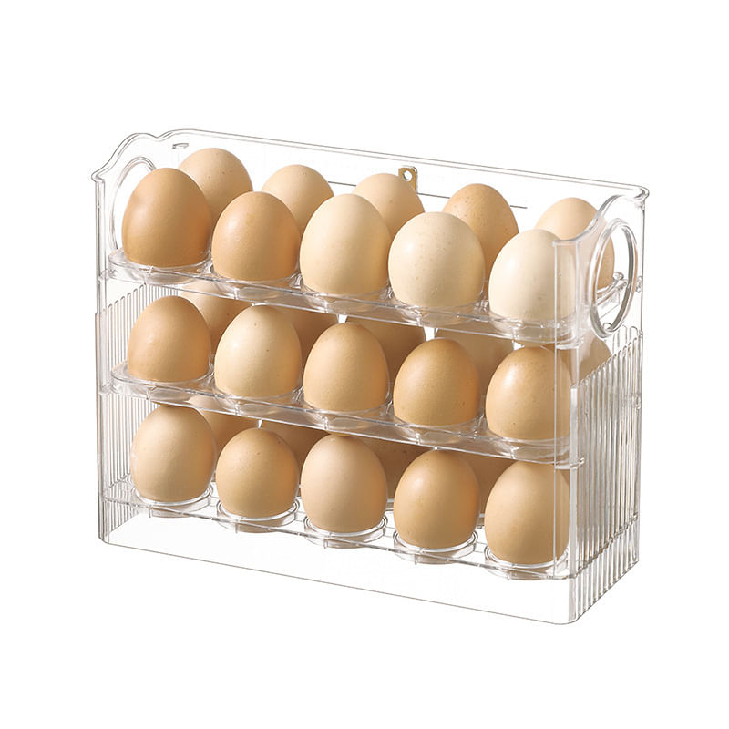 Porta-huevos-organizador-acrilico-3-niveles-para-30-huevos---Blanco