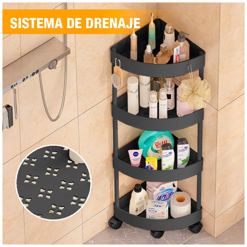 Carrito-Organizador-Estante-Esquinero-con-Ruedas-Multiusos-YG5-Negro