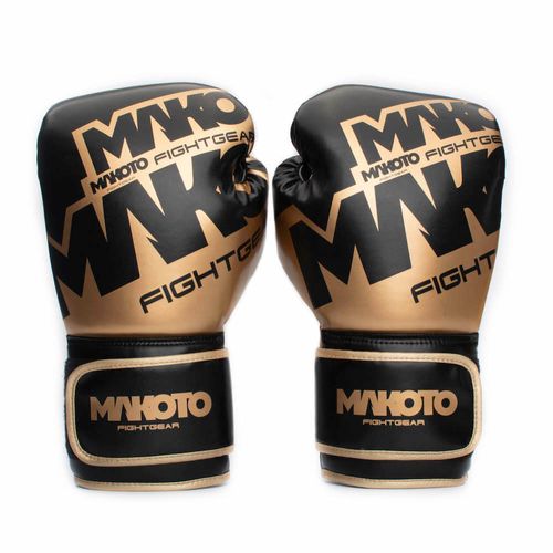 GUANTES DE BOXEO MAKOTO NEGRO DORADO M1 12OZ