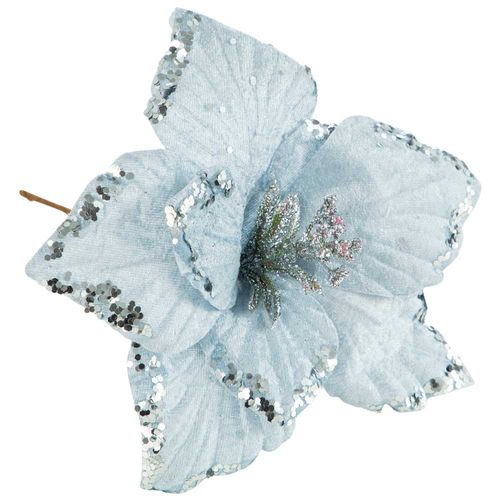 Adorno DECO HOME Flor 28cm Glitter Surtido