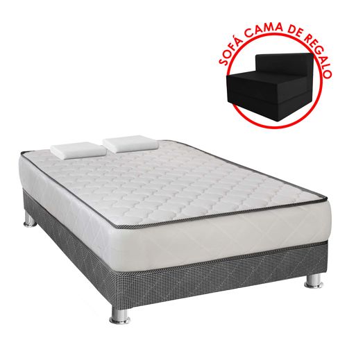 Cama Americana MUNDIAL 1.5 Plazas + Sofá Cama