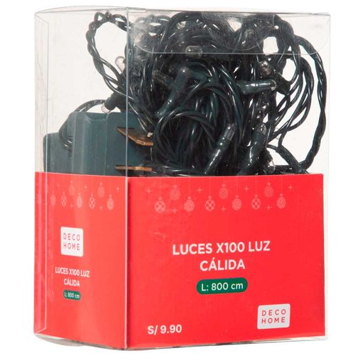 Luces DECO HOME 100un Arroz Cálidas